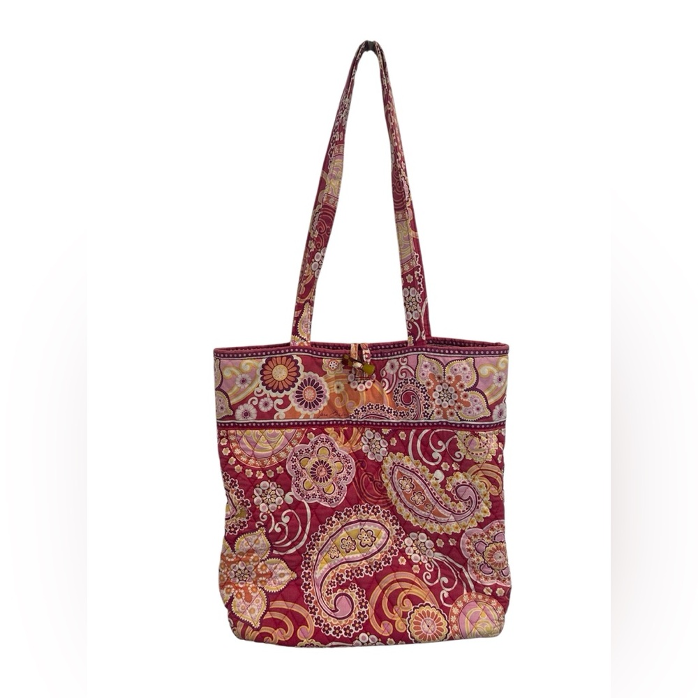 Vera Bradley Red and Pink Paisley Tote
